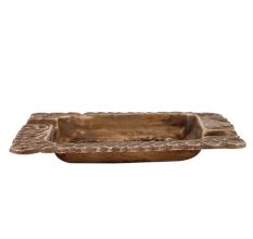 Brass Tray With Village Scene