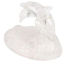 Dolphin Family Glass Show Piece Or Paperweight