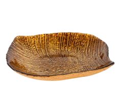 Gold Glass Leaf Tray
