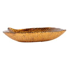 Gold Glass Leaf Tray