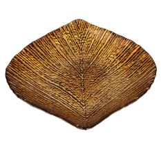 Gold Glass Leaf Tray