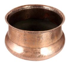 Copper Hand Hammered Handi Pot
