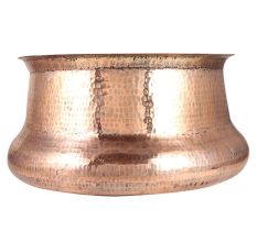 Copper Hand Hammered Handi Pot