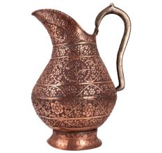 Hand made Copper Repousse Water Jug or Pitcher