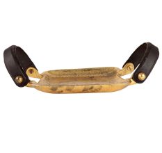 Square Brass Tray With Thick Black Handles