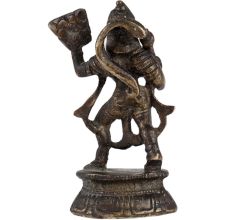 Brass Hanumanji Statue Holding Sanjeevani Booti