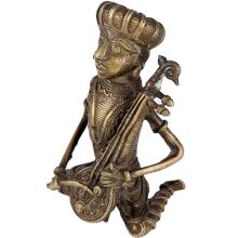 Brass  Tribal Man MusicianÂ Dhokra Art