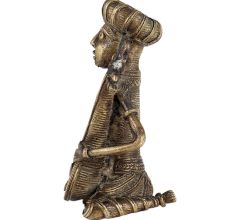 Brass  Tribal Man MusicianÂ Dhokra Art