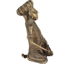 Brass  Tribal Man MusicianÂ Dhokra Art