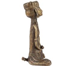 Brass Tribal Musician Statue