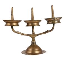3 Branch Brass Kavara Vilakku Oil Lamp