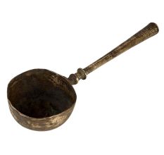 Brass Ladle With A Deep Cup And Black Finish