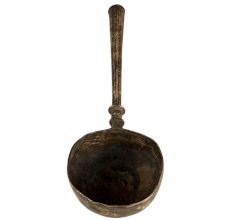 Brass Ladle With A Deep Cup And Black Finish