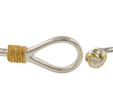 Knot Rope Bangle  92.5 Sterling Silver Bracelet