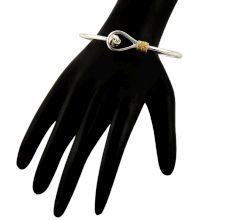 Knot Rope Bangle  92.5 Sterling Silver Bracelet