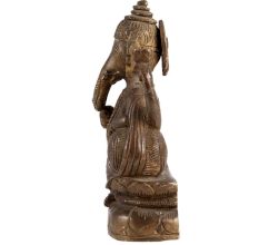Lord Brass Ganesha Resting On Pillow