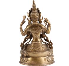 Brass Tibetan Buddhist Deity