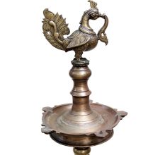 Annapakshi Brass Oil Lamp with 5 Faces