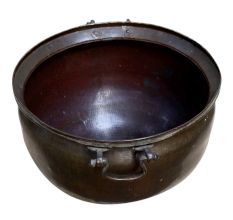 Vintage Water Pot Kettle Cauldron in Brass with Â Handles