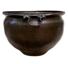 Vintage Water Pot Kettle Cauldron in Brass with Â Handles