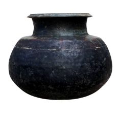 Old Matki Water Pot With Black Finish
