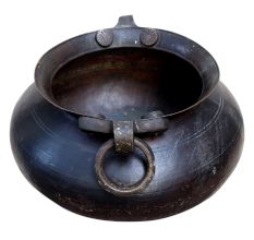 Old-fashioned Brass Fireplace Cooking Pot
