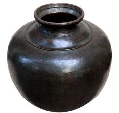 Brassware Large Pot With Black Finish
