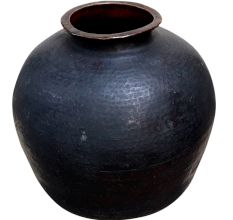 Brass Large-Belly Waterpot with Protruding Lip