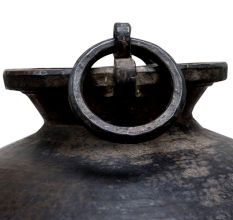 Blackened Brass Water Storage Matka Ghada With Handles