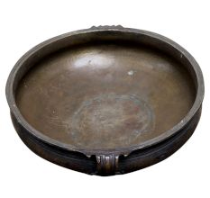 Old Brass Urli In Antique Finish And Handles