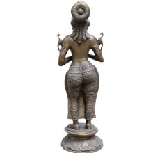 Brass Namaste Lady Statue