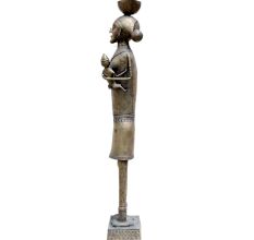 Handmade Brass Tribal Lady with Kid