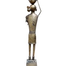 Handmade Brass Tribal Lady with Kid