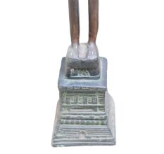 Brass African Tall Female Figurine Tribal Decor Exotic Art In Pair
