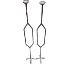 Wrought Iron Candle Stands Floor Standing In Pair
