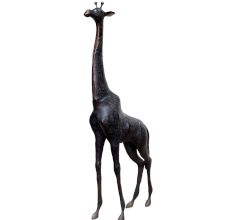 BrassÂ Giraffe Animal Statue In Black Finish