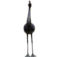 Brass Crane Garden Statue