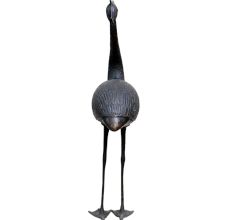 Brass Crane Garden Statue