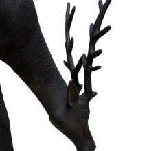 Standing Deer Statues in Brass In Pair