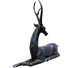 Brass Christmas Decor Sitting  Deer Figurine