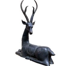Brass Christmas Decor Sitting  Deer Figurine
