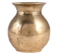 Golden Brass Lota Kalash OnÂ Round Stand