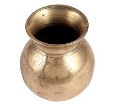 Golden Brass Lota Kalash OnÂ Round Stand