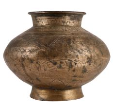 Brass Engraved Design Kalash Water Pot