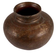 Big Brass Lota Water Storage Pot With Black Finish