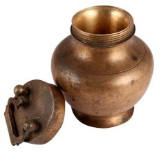 IndianÂ Kamandalu with a Brass Lid