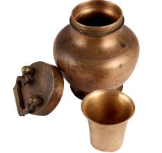 IndianÂ Kamandalu with a Brass Lid