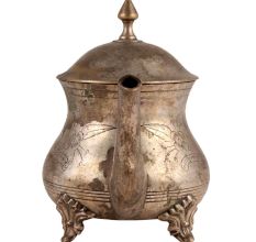 Brass Tea Pot with Mughlai Engraved Flower Design
