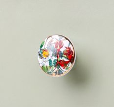 Tropical Fruits Animals Ceramic Cabinet Knobs  with Gold Work