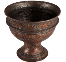 Antique Persian Engraved Copper Vase